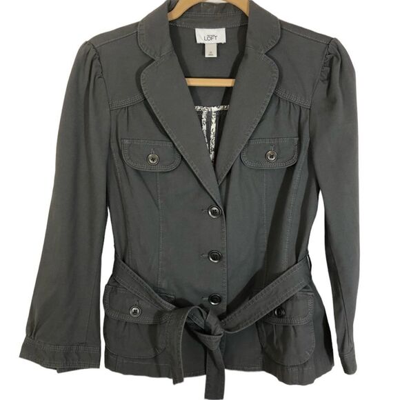 LOFT gray jacket, size medium - Picture 1 of 8